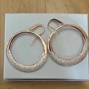 NWOT 18k Rose Gold filled CZ earrings